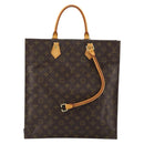 LOUIS VUITTON Monogram Sac Plat Hand Bag M51140 LV Auth gh250-3