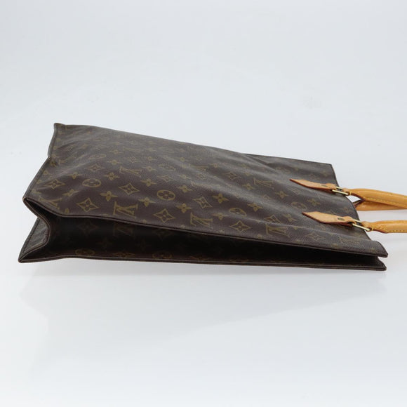 LOUIS VUITTON Monogram Sac Plat Hand Bag M51140 LV Auth gh250