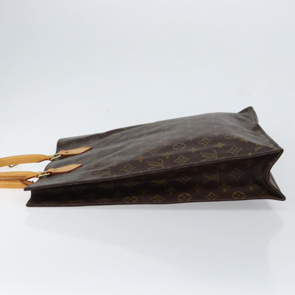 LOUIS VUITTON Monogram Sac Plat Hand Bag M51140 LV Auth gh250