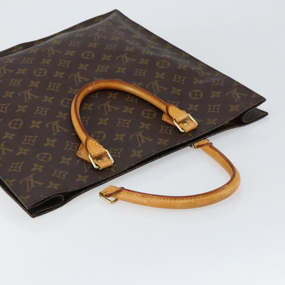 LOUIS VUITTON Monogram Sac Plat Hand Bag M51140 LV Auth gh250