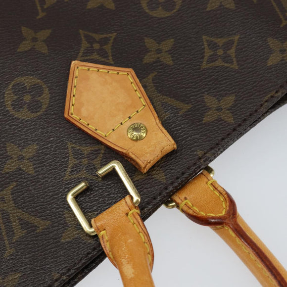 LOUIS VUITTON Monogram Sac Plat Hand Bag M51140 LV Auth gh250