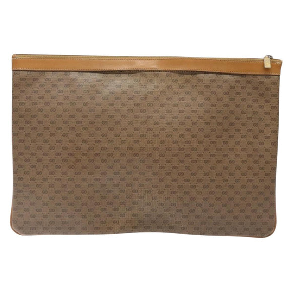 GUCCI Micro GG Supreme Clutch Bag PVC Beige 017 123 0025 Auth gh252