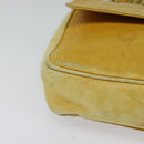 CHANEL Chain Shoulder Bag Lamb Skin Yellow Gold CC Auth gh258-15