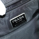 PRADA Hand Bag Nylon Black Silver Auth gh263-18