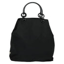 PRADA Hand Bag Nylon Black Silver Auth gh263-13