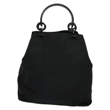 PRADA Hand Bag Nylon Black Silver Auth gh263 - 0