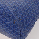 GOYARD Herringbone Saint Louis PM Tote Bag PVC Leather Blue Auth gh266-15