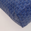 GOYARD Herringbone Saint Louis PM Tote Bag PVC Leather Blue Auth gh266-16