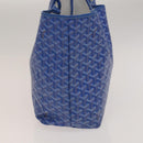 GOYARD Herringbone Saint Louis PM Tote Bag PVC Leather Blue Auth gh266-4