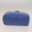 GOYARD Herringbone Saint Louis PM Tote Bag PVC Leather Blue Auth gh266-5