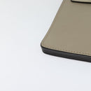 Chloe Fay Shoulder Bag Suede Leather Gold Gray Auth gh269-8