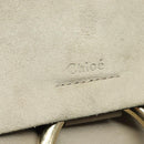 Chloe Fay Shoulder Bag Suede Leather Gold Gray Auth gh269-18