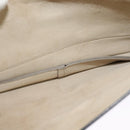 Chloe Fay Shoulder Bag Suede Leather Gold Gray Auth gh269-23