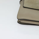Chloe Fay Shoulder Bag Suede Leather Gold Beige Auth gh270-10