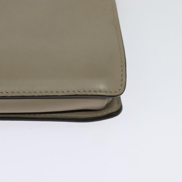 Chloe Fay Shoulder Bag Suede Leather Gold Beige Auth gh270