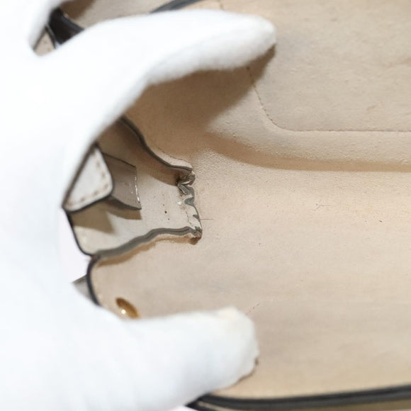 Chloe Fay Shoulder Bag Suede Leather Gold Beige Auth gh270