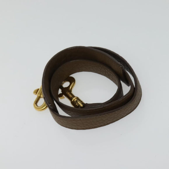 CELINE Trapeze Hand Bag Leather 2way Beige Gold blue Auth gh271