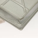 Christian Dior Diorama Chain Shoulder Bag Leather Silver Auth gh272-15