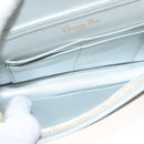 Christian Dior Diorama Chain Shoulder Bag Leather Silver Auth gh272-11