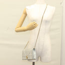 Christian Dior Diorama Chain Shoulder Bag Leather Silver Auth gh272-23