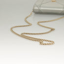 Christian Dior Diorama Chain Shoulder Bag Leather Silver Auth gh272-7