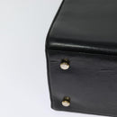 Salvatore Ferragamo Gancini Shoulder Bag Leather Black Gold Auth gh274-12