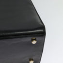 Salvatore Ferragamo Gancini Shoulder Bag Leather Black Gold Auth gh274-13