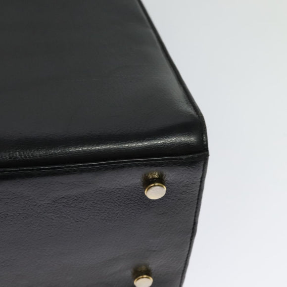 Salvatore Ferragamo Gancini Shoulder Bag Leather Black Gold Auth gh274