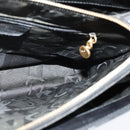 Salvatore Ferragamo Gancini Shoulder Bag Leather Black Gold Auth gh274-17