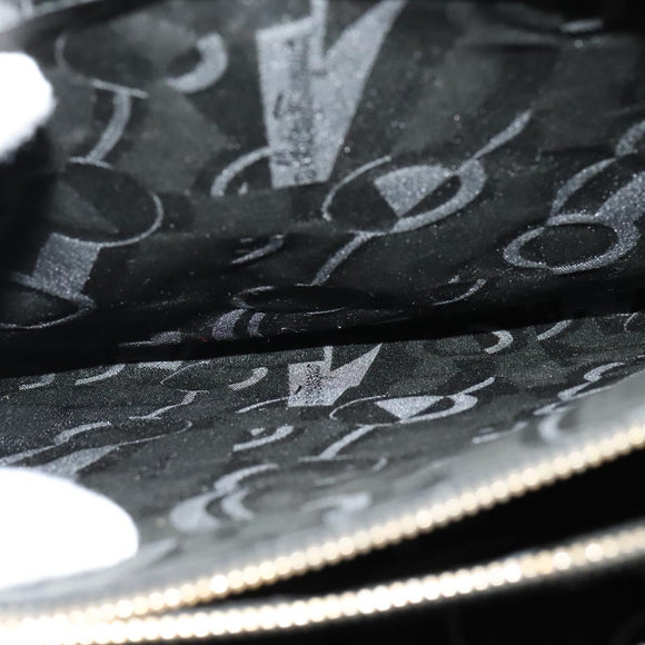 Salvatore Ferragamo Gancini Shoulder Bag Leather Black Gold Auth gh274