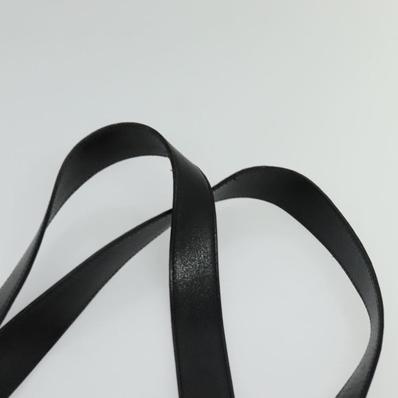 Salvatore Ferragamo Gancini Shoulder Bag Leather Black Gold Auth gh274