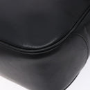 Salvatore Ferragamo Gancini Shoulder Bag Leather Black Silver Auth gh280-8