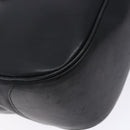 Salvatore Ferragamo Gancini Shoulder Bag Leather Black Silver Auth gh280-15