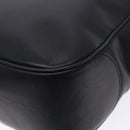 Salvatore Ferragamo Gancini Shoulder Bag Leather Black Silver Auth gh280-16