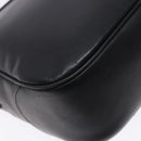 Salvatore Ferragamo Gancini Shoulder Bag Leather Black Silver Auth gh280-17