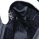 Salvatore Ferragamo Gancini Shoulder Bag Leather Black Silver Auth gh280-19