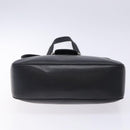 Salvatore Ferragamo Gancini Shoulder Bag Leather Black Silver Auth gh280-5