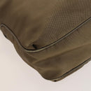 Salvatore Ferragamo Tote Bag Nylon 2way Beige Silver Auth gh287-13