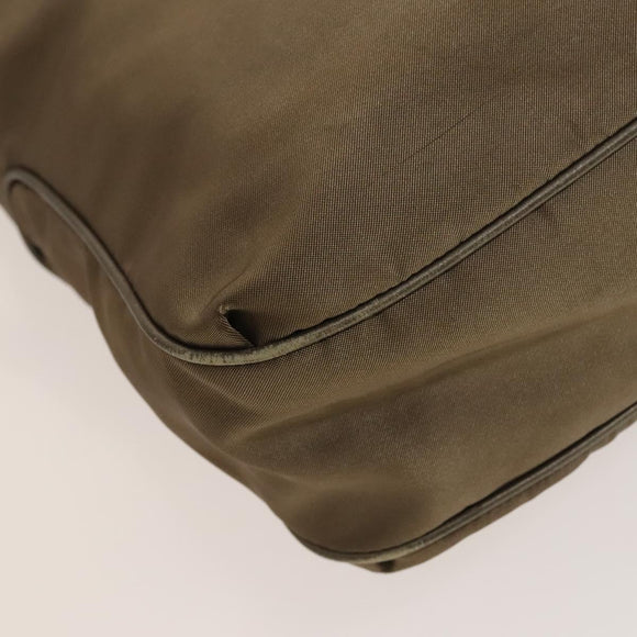 Salvatore Ferragamo Tote Bag Nylon 2way Beige Silver Auth gh287