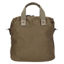 Salvatore Ferragamo Tote Bag Nylon 2way Beige Silver Auth gh287-3