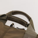 Salvatore Ferragamo Tote Bag Nylon 2way Beige Silver Auth gh287-8