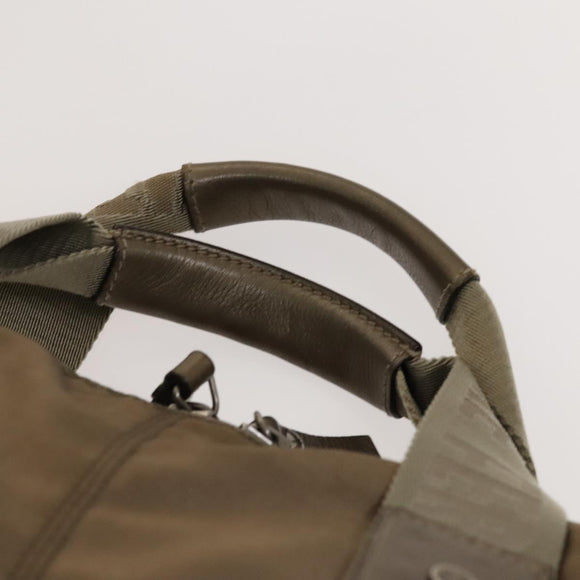 Salvatore Ferragamo Tote Bag Nylon 2way Beige Silver Auth gh287