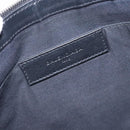 BALENCIAGA Clutch Bag Canvas Leather White black 373834 Auth gh296-9