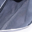 BALENCIAGA Clutch Bag Canvas Leather White black 373834 Auth gh296-10