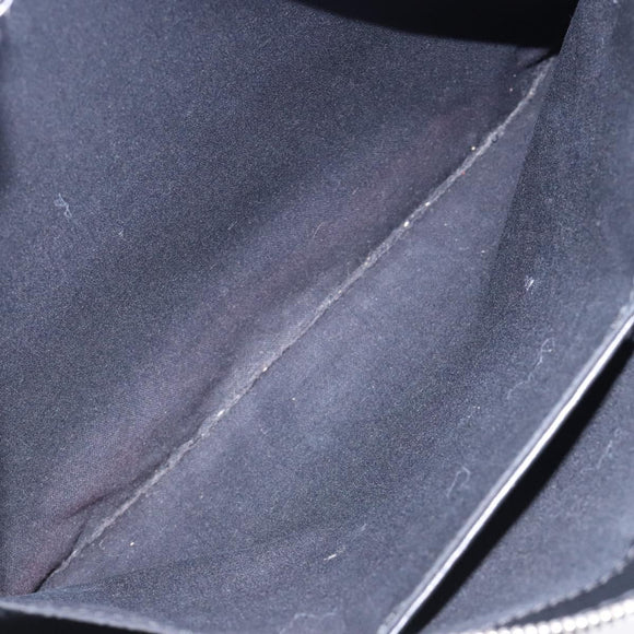 BALENCIAGA Clutch Bag Canvas Leather White black 373834 Auth gh296