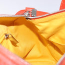 Salvatore Ferragamo Hand Bag Leather Orange Silver Auth gh313-18