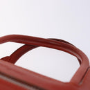 Salvatore Ferragamo Hand Bag Leather Orange Silver Auth gh313-8