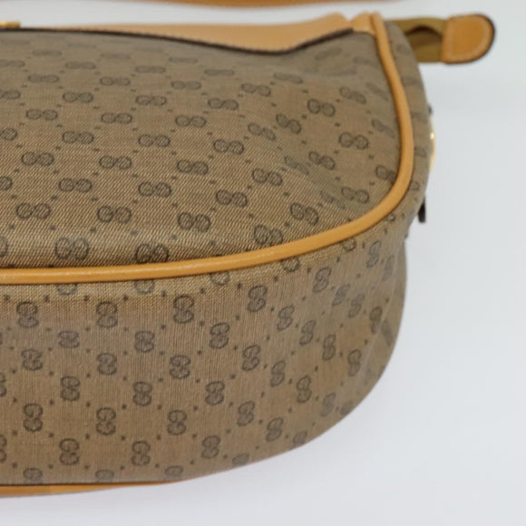 GUCCI Micro GG Supreme Shoulder Bag PVC Beige Gold 001 115 4001 Auth gh314