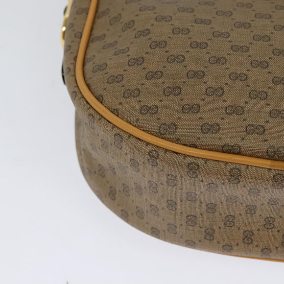 GUCCI Micro GG Supreme Shoulder Bag PVC Beige Gold 001 115 4001 Auth gh314
