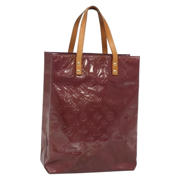 LOUIS VUITTON Monogram Vernis Reade MM Hand Bag Purple Viole M91087 Auth gh316